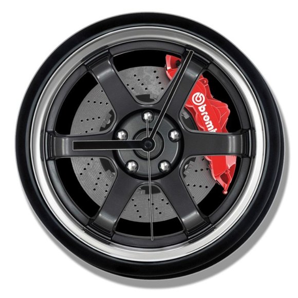 Clock | Wall Decor | Wheel Clock Car Enthusiastic Decor Brembo Wall ...